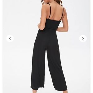 Forever 21 ribbed cami jumpsuit black